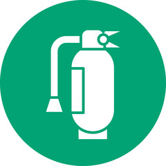 Fire extinguisher glyph circle icon
