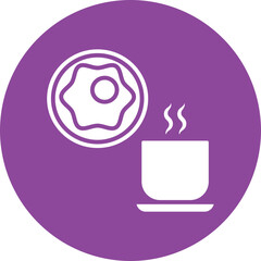 Breakfast glyph circle icon