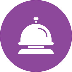 Bell ring glyph circle icon