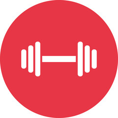 Obraz premium Gym glyph circle icon