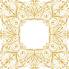 tiles floral design elements. Seamless patterns, seamless borders, circle frame. Beautiful for any plain and chic elegance designs and wallpaper