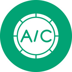Air conditioning glyph circle icon