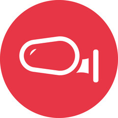 Side mirror glyph circle icon