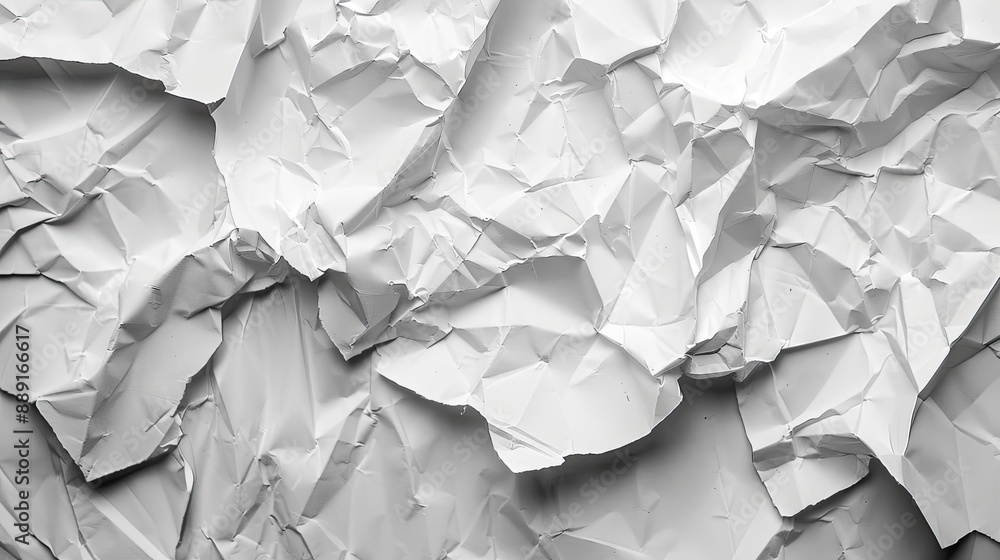 Poster close-up of crumpled white paper. this image can be used for various design projects, especially tho
