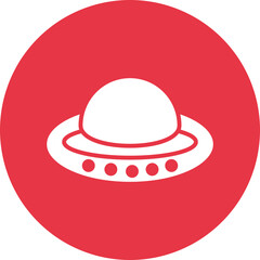 Ufo glyph circle icon