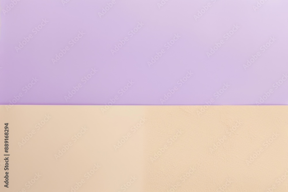 Poster minimalist background featuring a split composition with a smooth pastel purple upper half and a tex