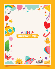 Template Design With Childish Elements