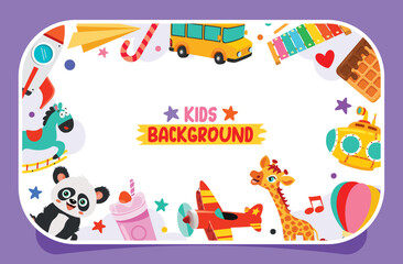 Template Design With Childish Elements