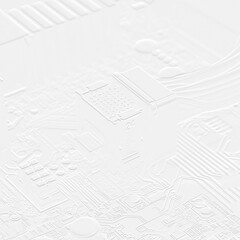 embossed image of circuit board
