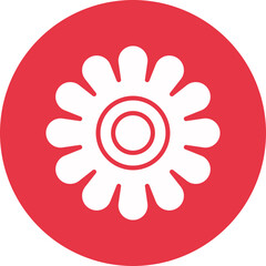 Flowers glyph circle icon