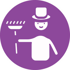 Farmer glyph circle icon