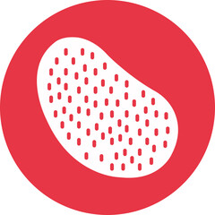 Potatoes glyph circle icon