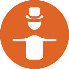 Scarecrow glyph circle icon