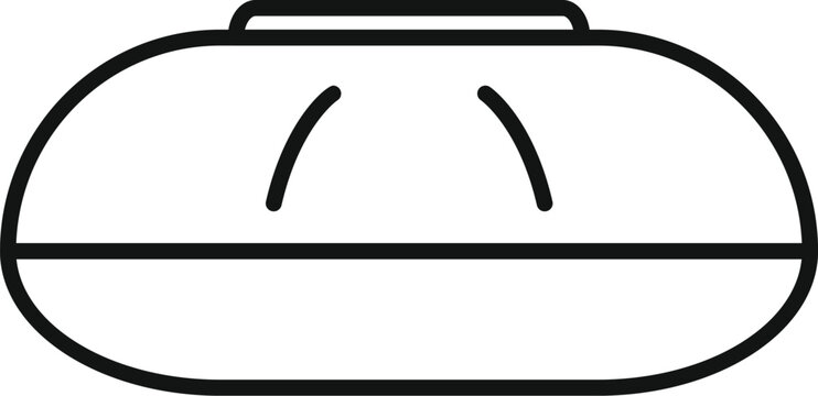 recommend clip art: Simple line icon of a hovercraft, a vehicle that travels over land or water on a cushion of air