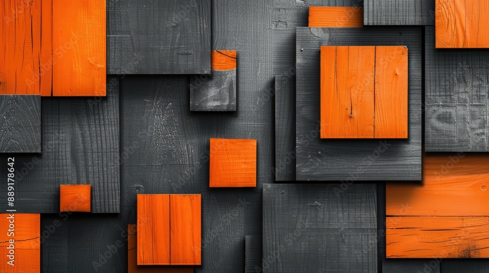 Poster abstract background with wooden blocks. perfect for minimalist design projects or backgrounds for pr