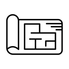 Blueprint line icon