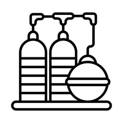 Chemical Plant line icon