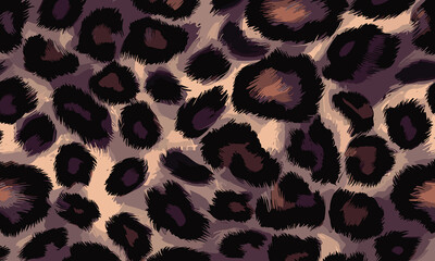 Leopard Skin Texture Pattern Vector. Seamless Animal Wildlife Skin Pattern. Leopard Fur Camouflage Background.