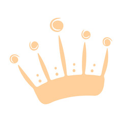 A golden crown with multiple points and decorative elements