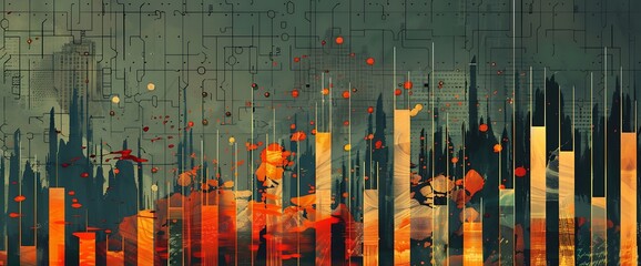Bar graph displaying an abrupt uptick in stock values, indicating a sudden boost in market performance.