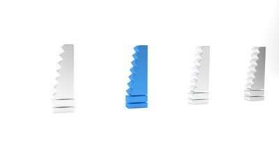 Blue Garden saw icon isolated on white background. Minimalism concept. 3D render illustration