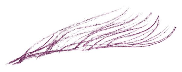 Dark purple pencil simple strokes isolated on transparent background.