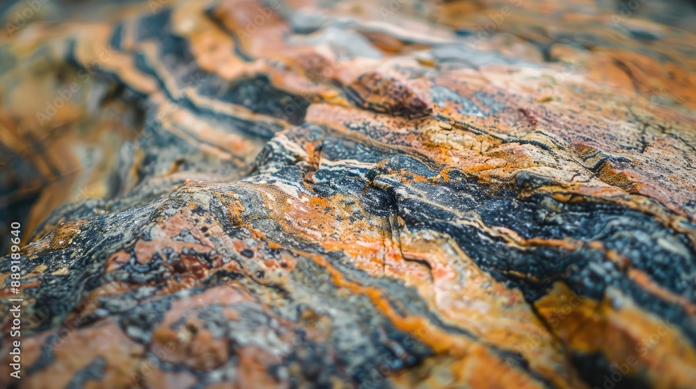 Aufkleber colorful granite stone pattern close up with shallow depth of field for background