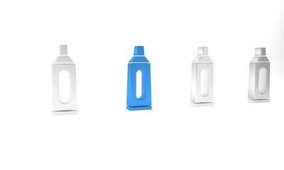 Blue Tube of toothpaste icon isolated on white background. Minimalism concept. 3D render illustration