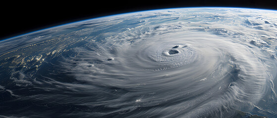 A photo of Typhoon from space to the ground.