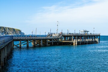 Swanage Pier and Swanage Bay, Swanage, Dorset, England