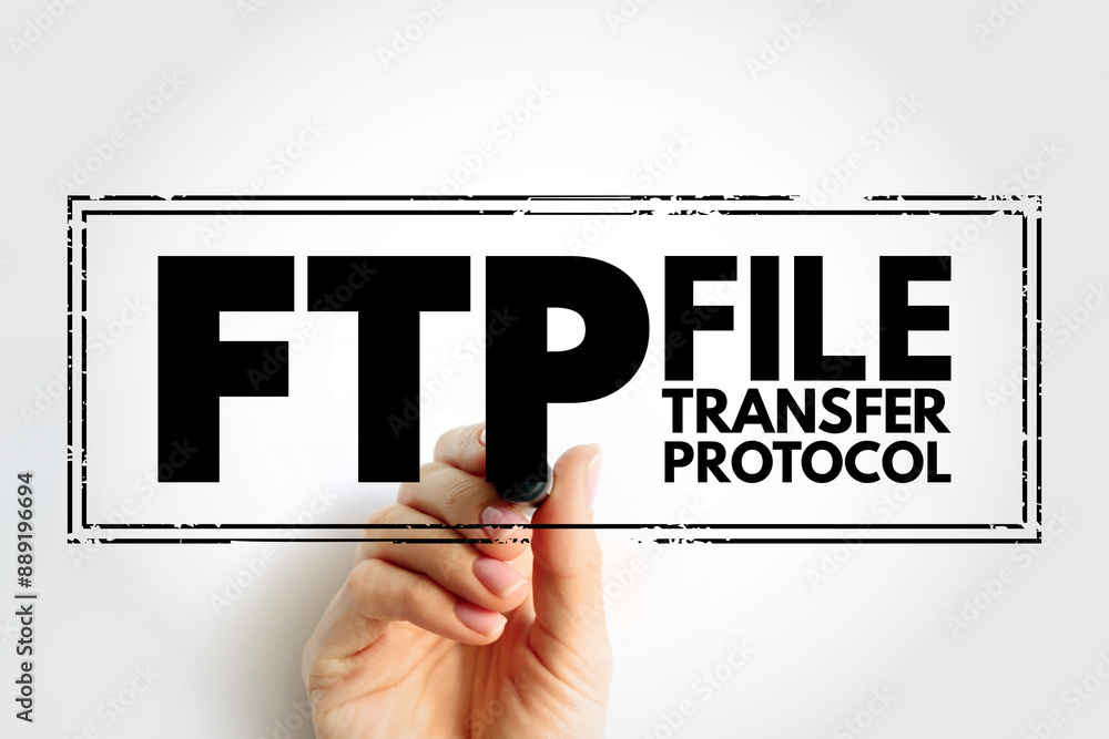 Poster ftp file transfer protocol - standard communication protocol used for the transfer of computer files