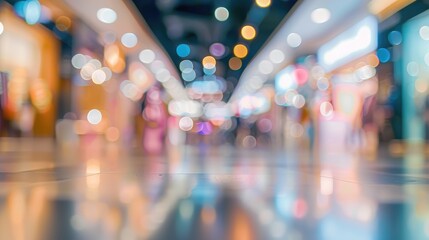 Abstract blurred background image for shopping themed article illustration