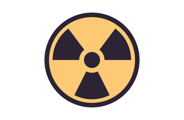 Radioactive and danger flat vector illustration.	
