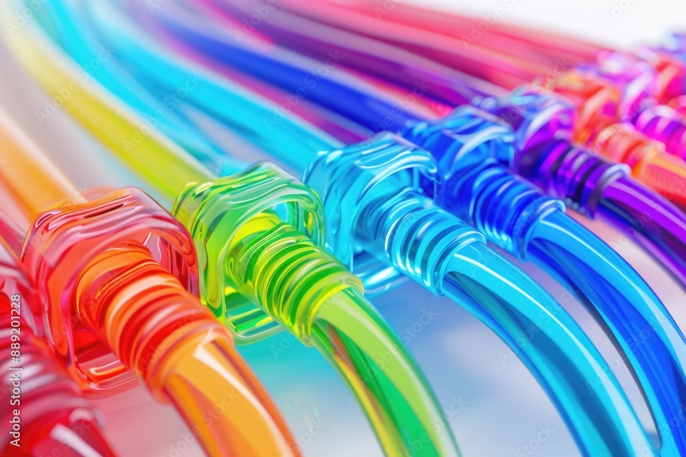 Poster a collection of toothbrushes arranged in a stacked formation, great for use in dental or hygiene rel