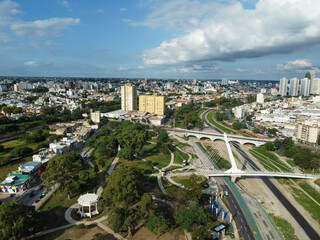 Fototapeta premium Aerial View of Parque Las Heras Elisa in Córdoba, Argentina