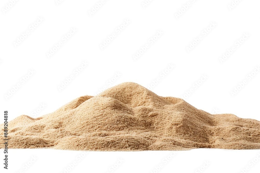 Poster A pile of sand sits on a white surface, suitable for use as a background or in design projects
