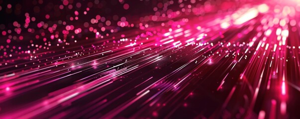 Obraz premium Glowing streaks of light form an abstract background of pink and purple hues