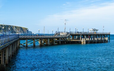 Swanage Pier and Swanage Bay, Swanage, Dorset, England