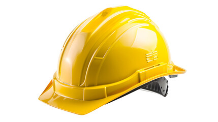 Fototapeta premium Yellow safety helmet, transparent picture