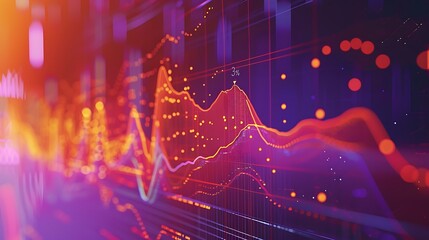 Bold side view of a dynamic marketing graph, presenting clean lines and bold visual elements for impactful data representation.