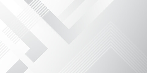 Abstract minimal geometric white and grey triangle background design. Abstract gradient color background poster with dynamic shape technology ,business, brochure ,website flyer, vector illustration.	