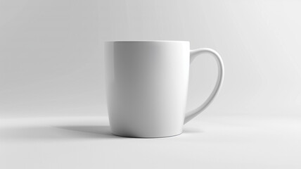 Fototapeta premium White mug mockup on white background