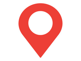red pin point. map address location pointer symbol
