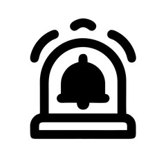 Fototapeta premium Notification bell icon. Alarm symbol. Incoming inbox message. Ringing bells. Alarm clock and smartphone application alert. Social media element. New message symbol flat style - stock vector.