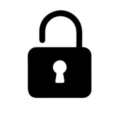 lock icon on metal button