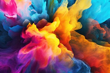 Vivid Color Burst on Black Background
