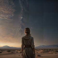 person in the desert