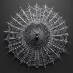 Fototapeta premium Realistic Spider Web with Black Spider
