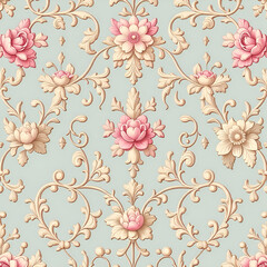 seamless pattern with flowers