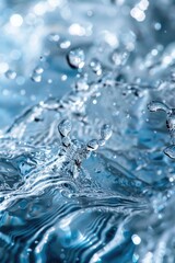 A splash of water with a few drops falling from the sky